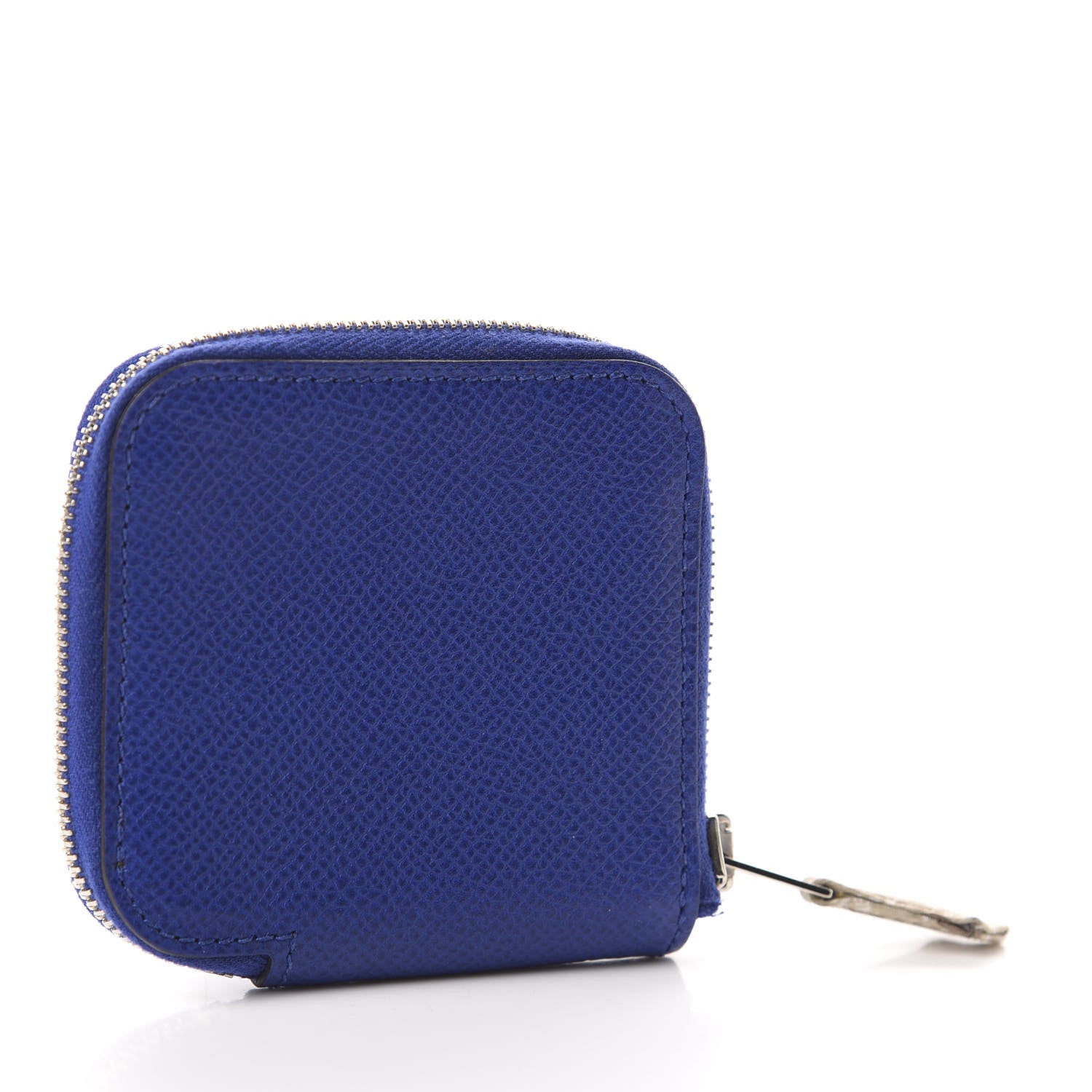 Hermes Epsom Silk'in Coin Purse Bleu Electrique 3 of 7