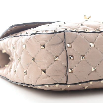 Valentino Garavani Lambskin Medium Rockstud Spike Shoulder Bag Poudre 5 of 9