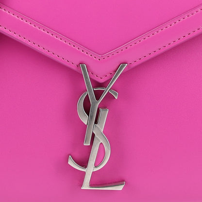 Saint Laurent Calfskin Mini Classic Monogram Cassandra Top Handle Bag Electric Fuchsia 9 of 11