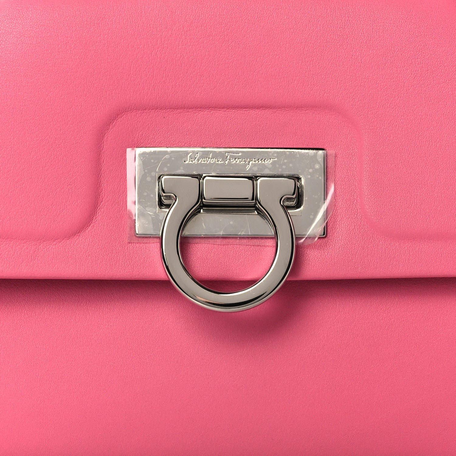 Salvatore Ferragamo Calfskin Trifolio Swing Bag Peonia 7 of 9