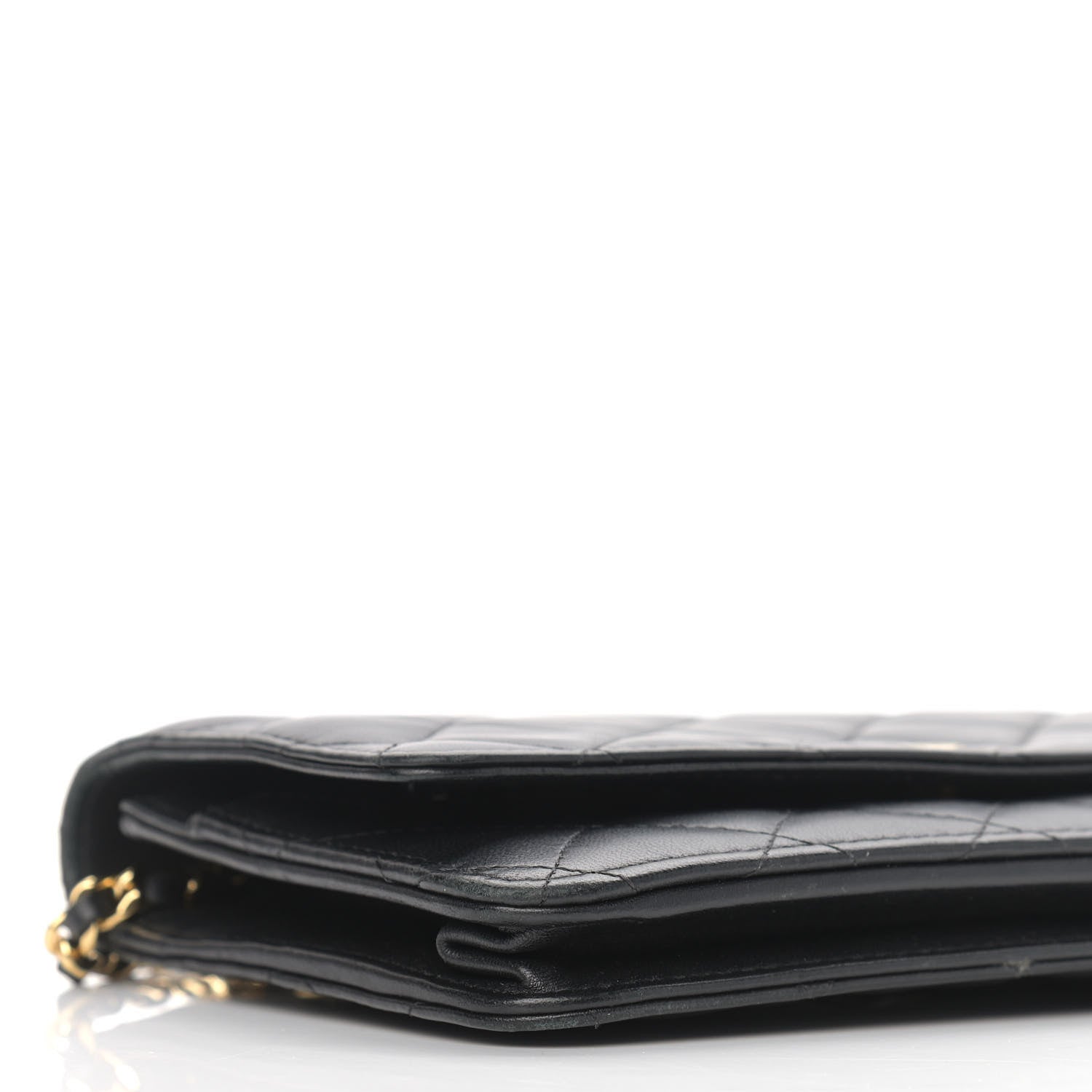 Chanel Lambskin Quilted Wallet On Chain WOC Black 11 of 12