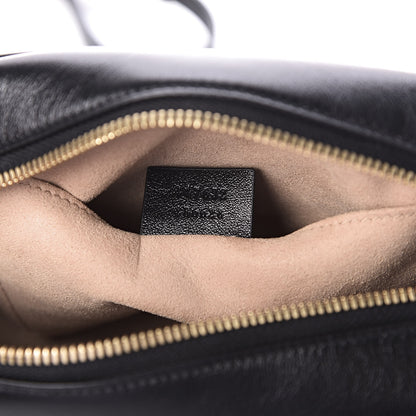 Gucci Monogram Matelasse Diagonal Small GG Marmont Chain Shoulder Bag Beige Black 9 of 10