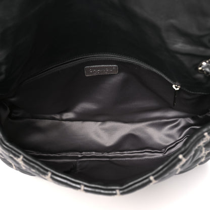 Chanel Lambskin Tweed Double Stitch Maxi Flap Grey 5 of 10