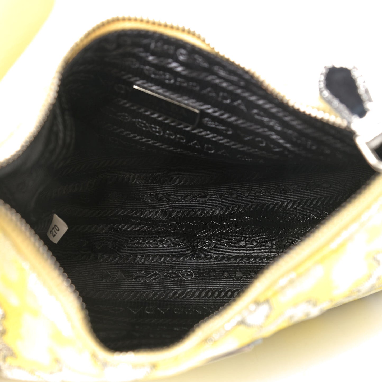 Broccato Mini Re-Edition 2000 Bag Limone Lurex