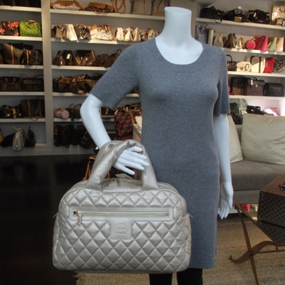 Chanel Lambskin Coco Cocoon Bowler Light Gold 2 of 10