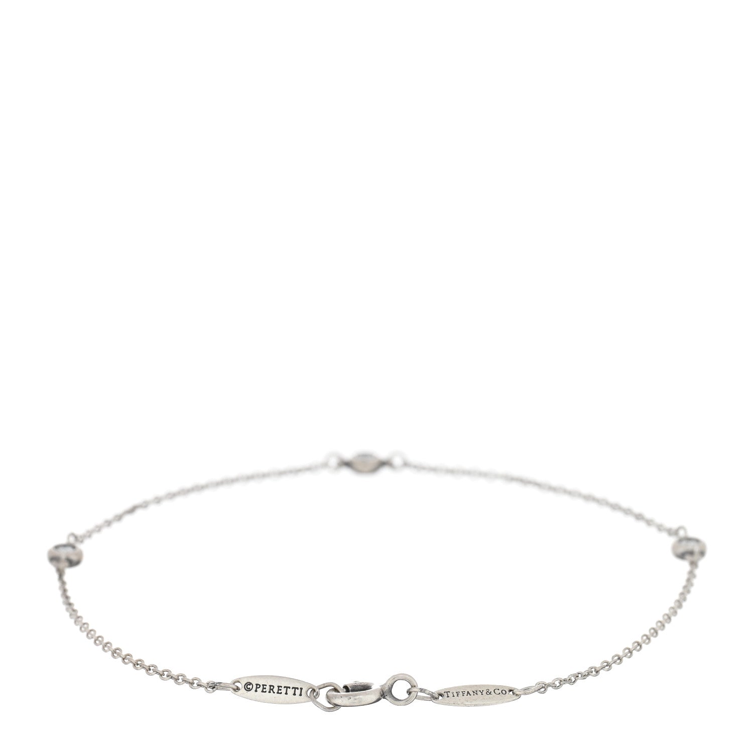 Tiffany Sterling Silver Diamond .09ct Elsa Peretti Diamonds By The Yard Bracelet 3 of 3