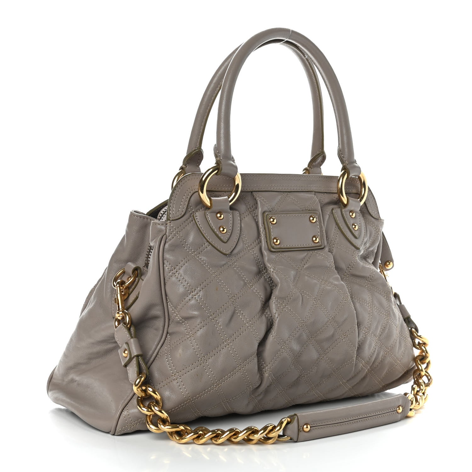 Marc Jacobs Calfskin Quilted Alyona Grey 2 of 8