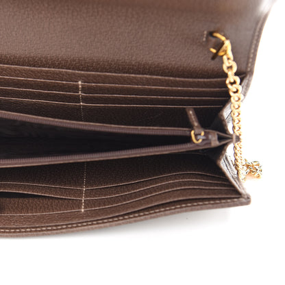 Gucci GG Supreme Monogram Web Ophidia Wallet On Chain Brown 5 of 10