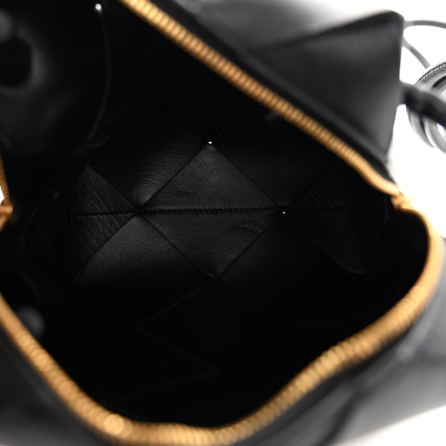 Lambskin Maxi Intrecciato Mini Cassette Camera Bag Black