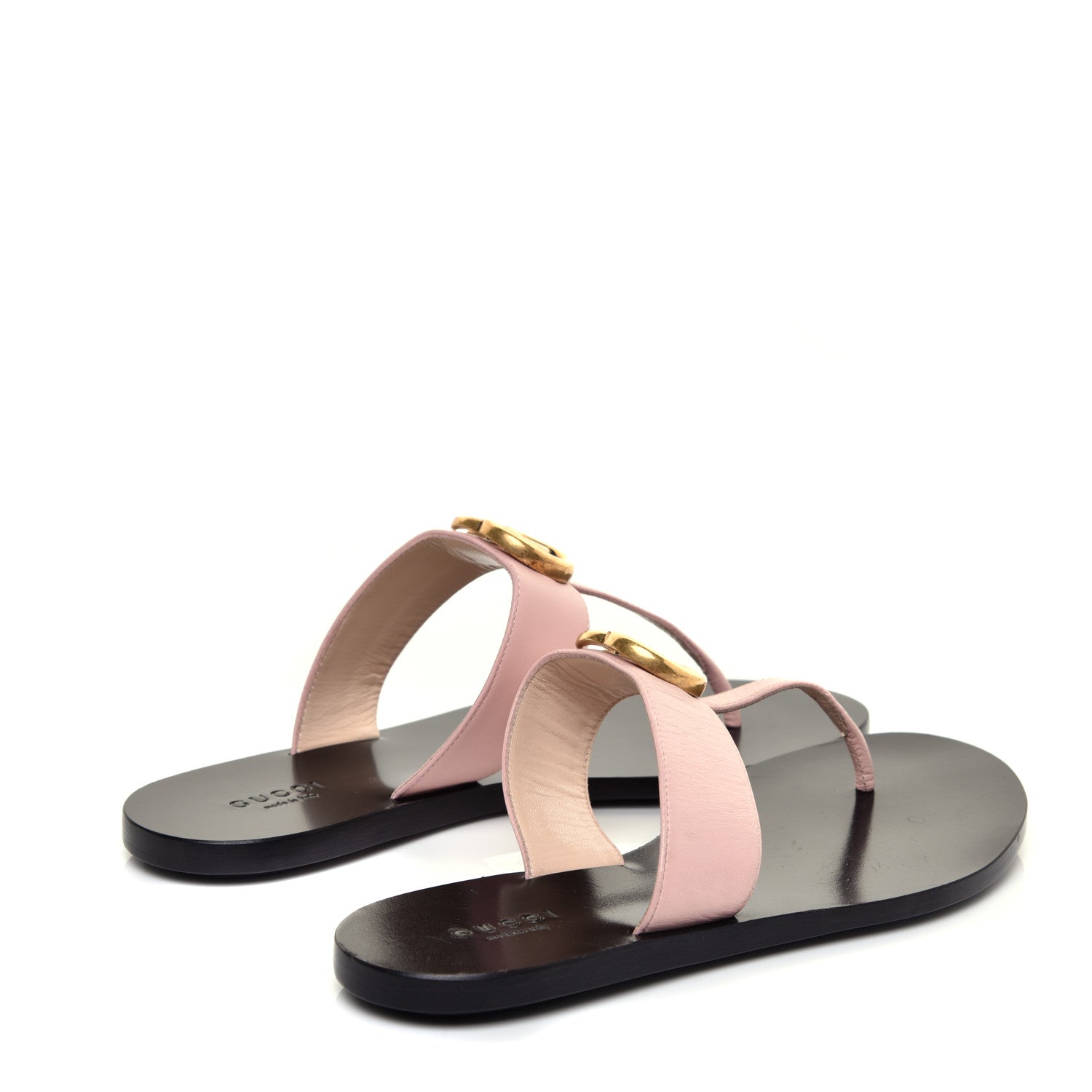 Gucci Calfskin GG Marmont Thong Sandals 35.5 Perfect Pink 4 of 7