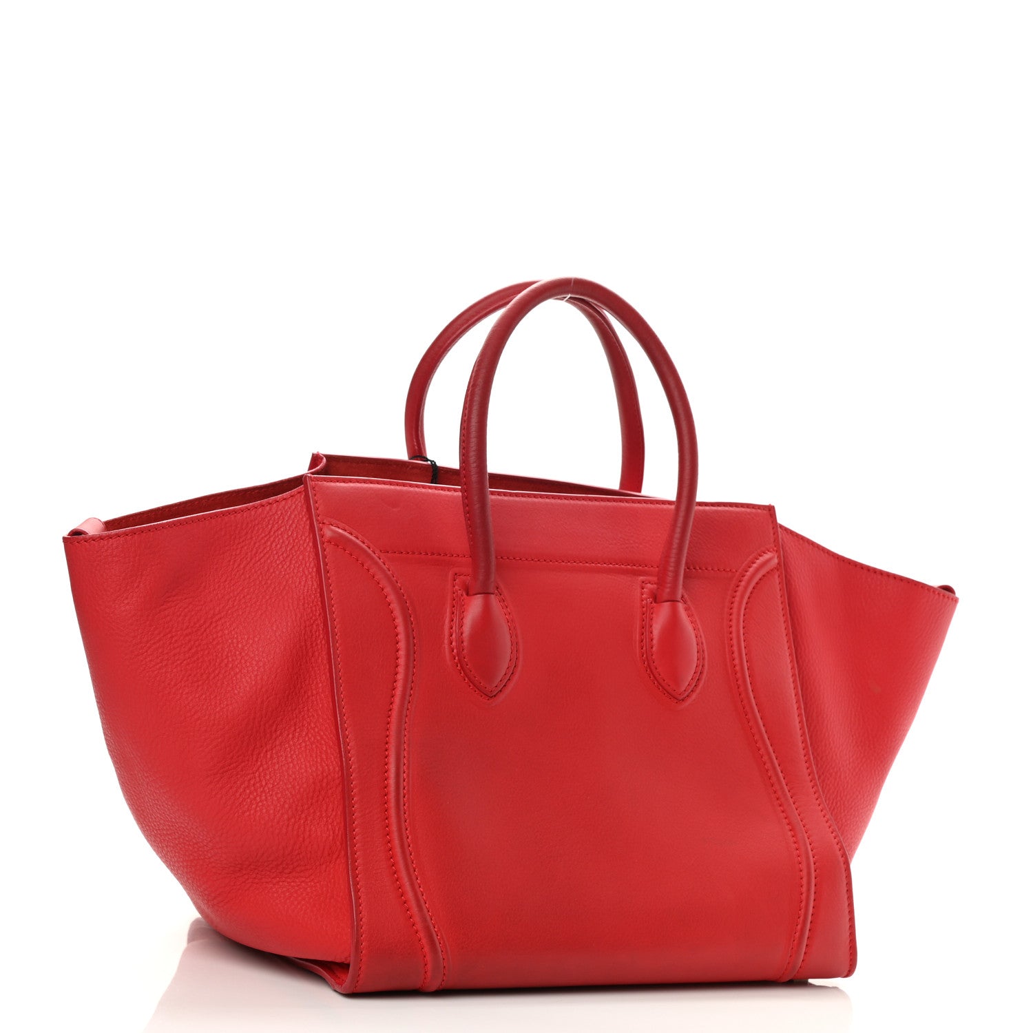 Celine Supple Calfskin Medium Phantom Luggage Coquelicot 3 of 12