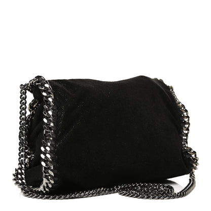 Stella McCartney Shaggy Deer Mini Falabella Fold Over Tote Black 3 of 11