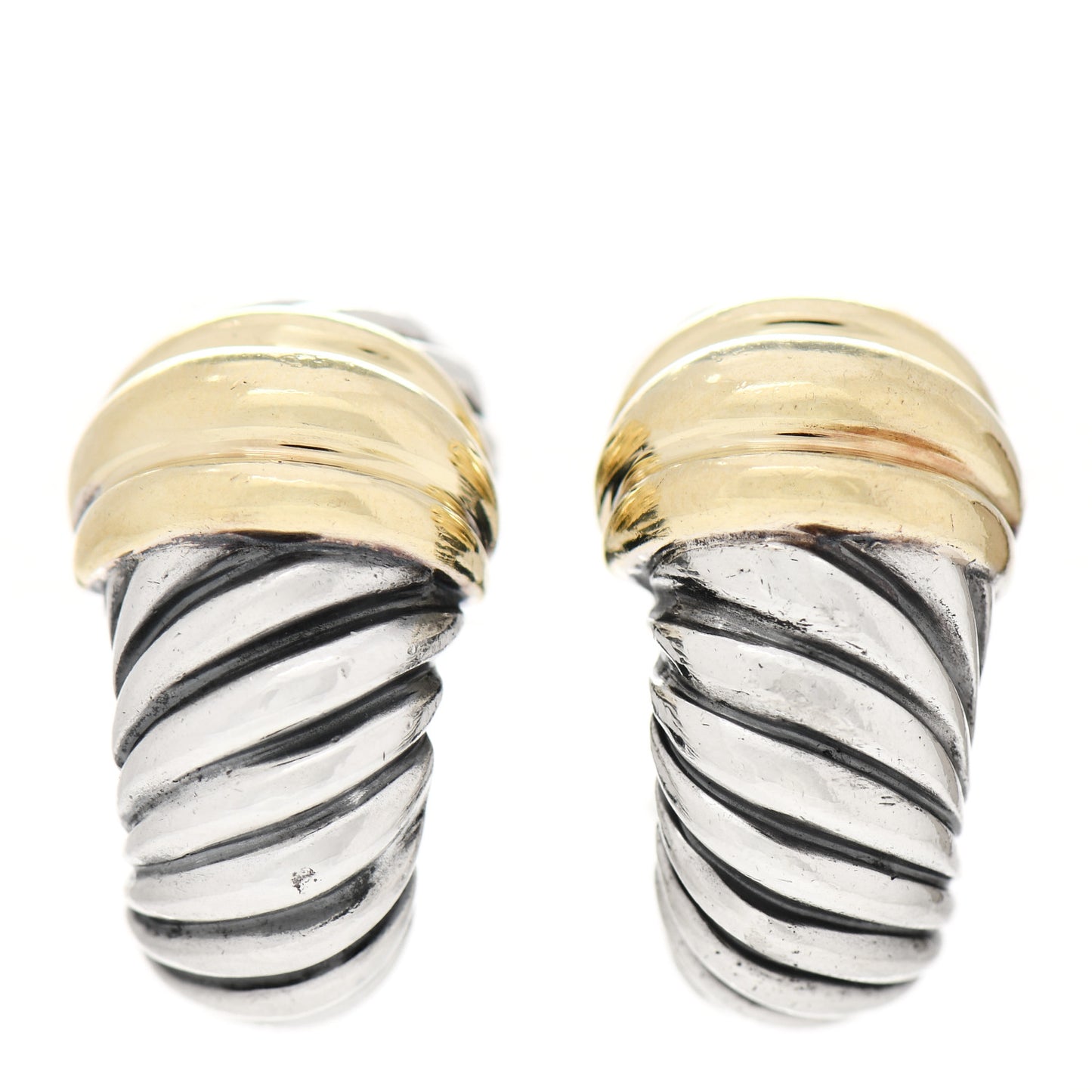 Sterling Silver 14K Yellow Gold Thoroughbred Shrimp Earrings