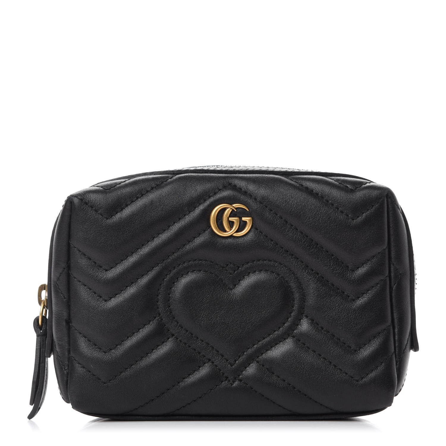 Gucci Calfskin Matelasse GG Marmont Cosmetic Case Black 1 of 7