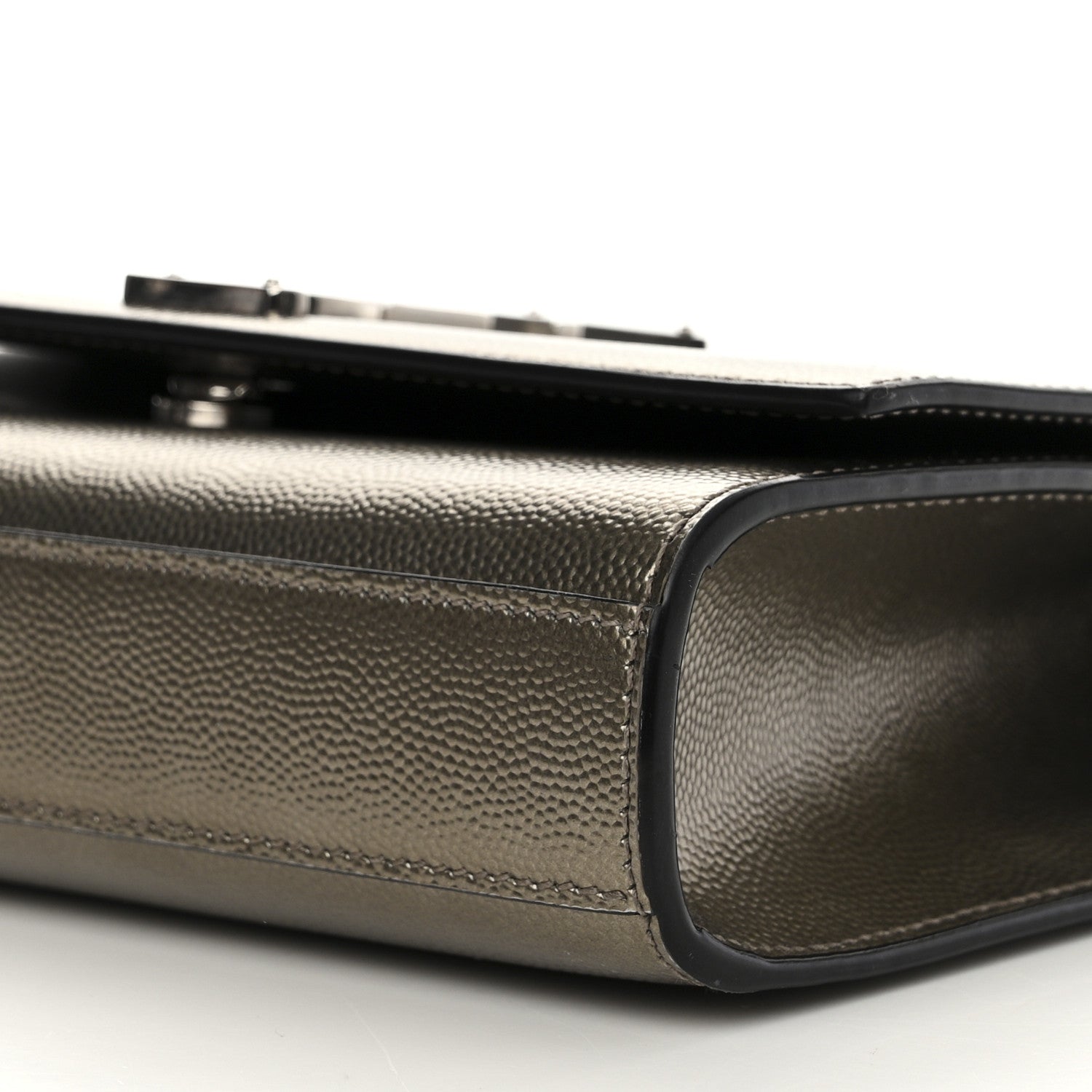 Saint Laurent Grain De Poudre Small Monogram Kate Satchel Gold 8 of 11