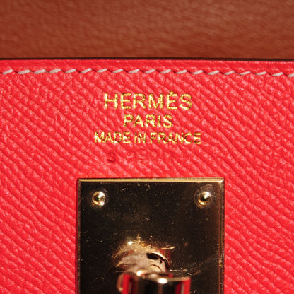 Hermes Epsom Verso Kelly Retourne 35 Rose Jaipur Gold 12 of 29