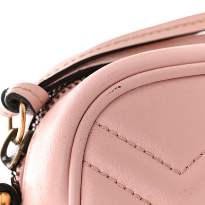 Gucci Calfskin Matelasse Mini GG Marmont Chain Shoulder Bag Perfect Pink 13 of 17