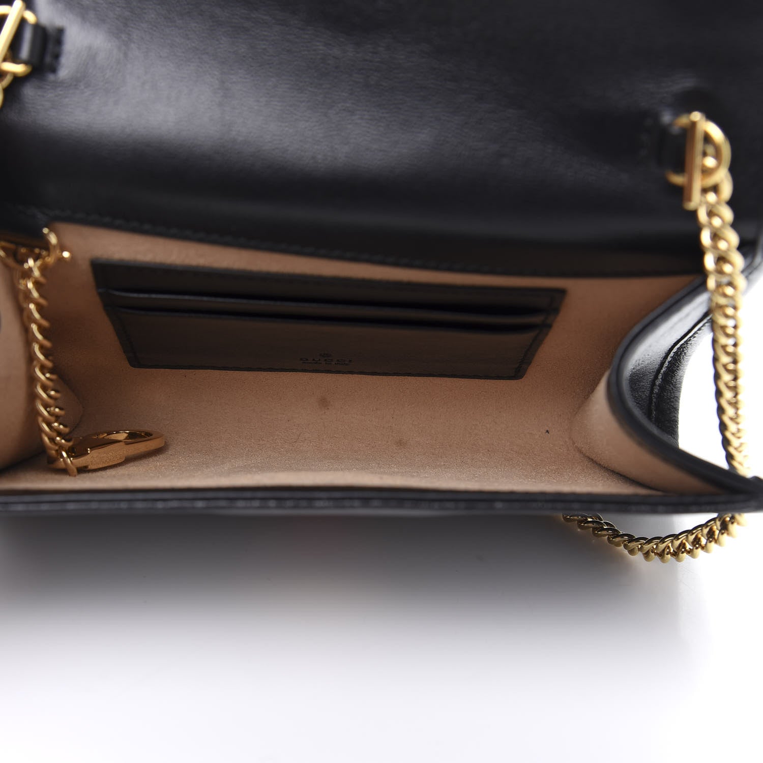 Gucci Textured Calfskin Web Mini Rajah Slim Flap Shoulder Bag Black 5 of 11