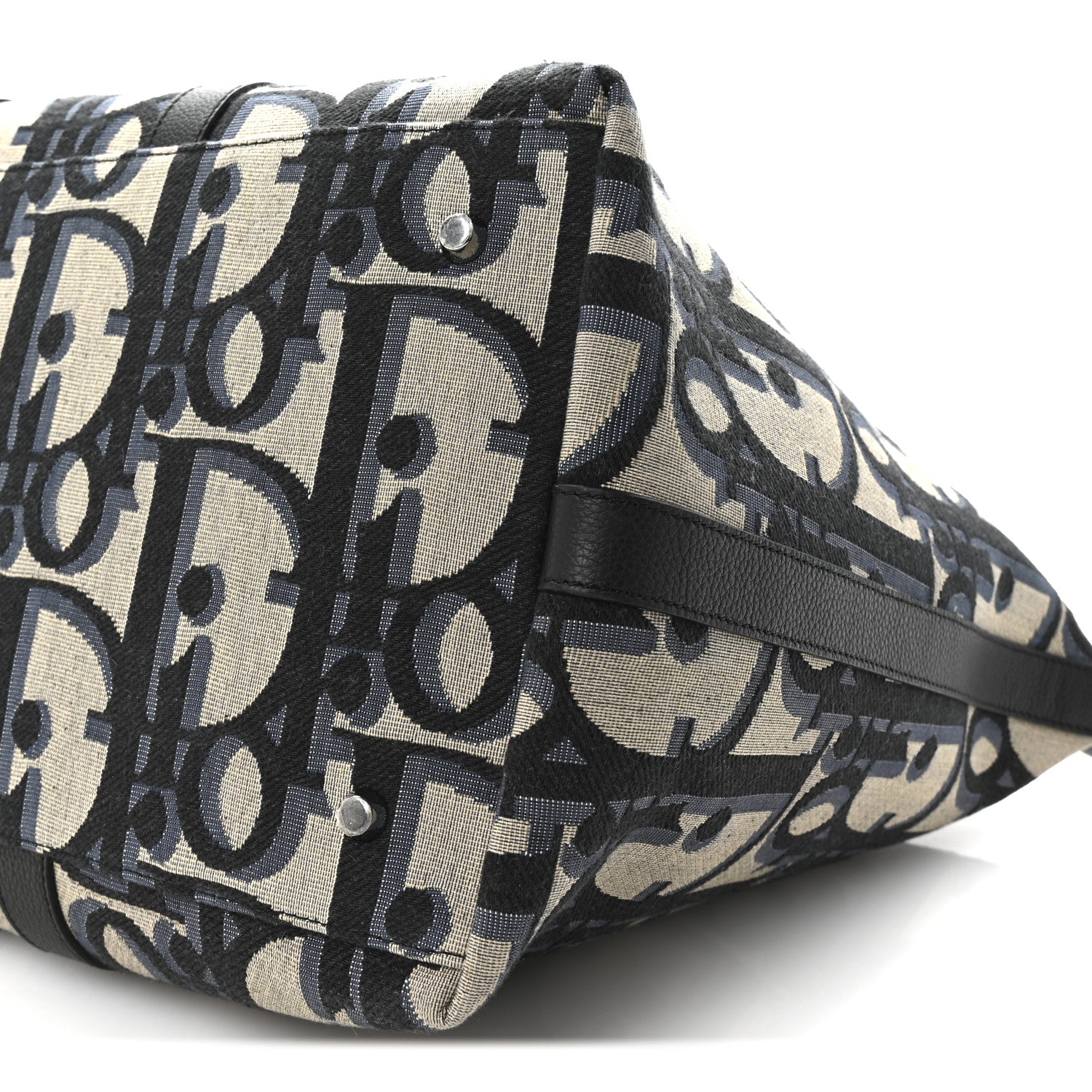 Christian Dior Maxi Oblique Jacquard Weekender 40 Beige Black