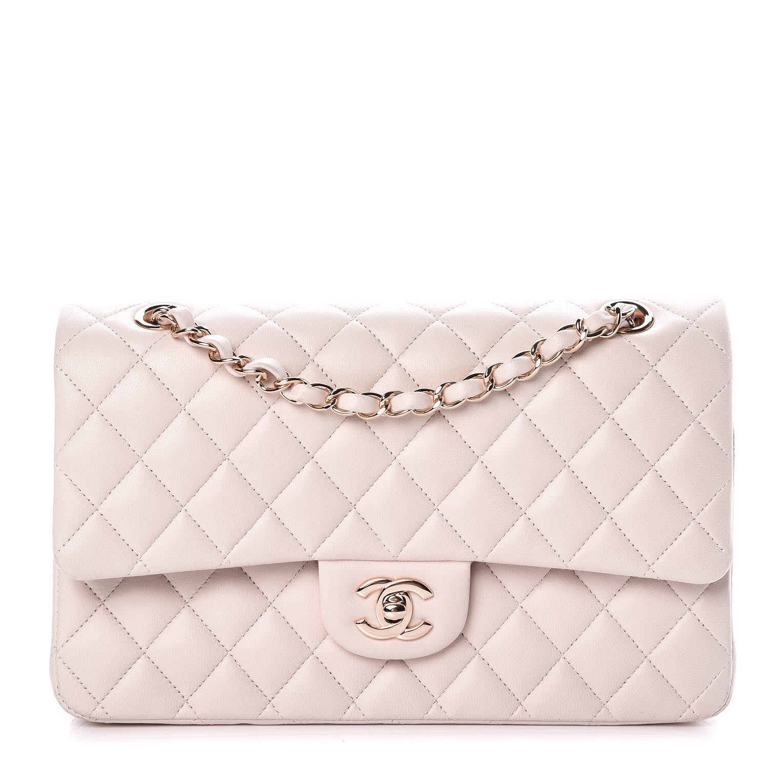 Chanel Lambskin Quilted Medium Double Flap Light Pink 1 of 9