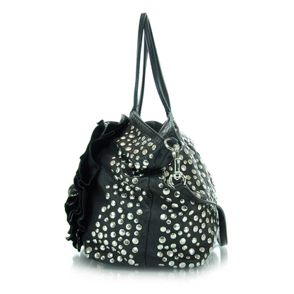 Valentino Garavani Leather Studded Petale Tote Black 5 of 12