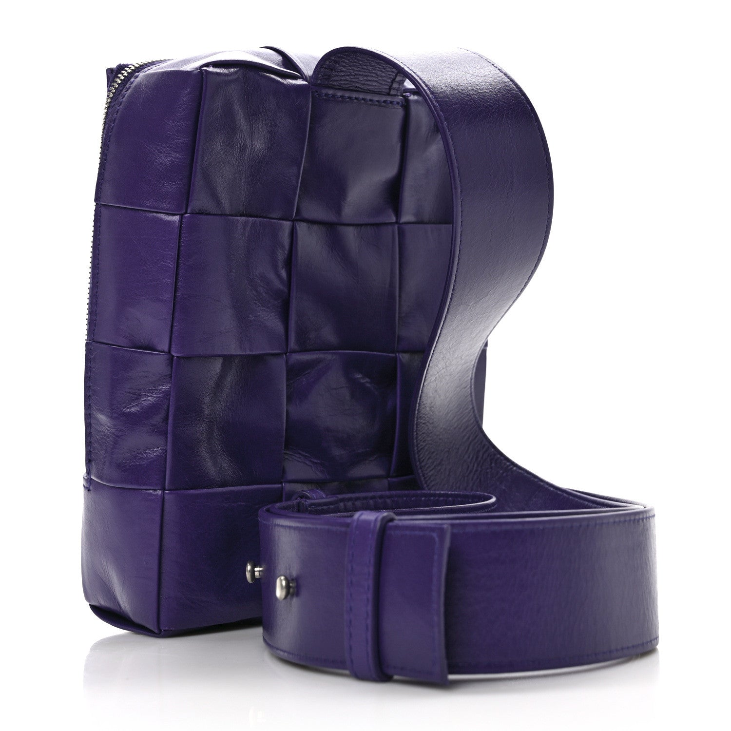 Bottega Veneta Calfskin Intreccio Mini Cassette Sling Bag Unicorn 2 of 8