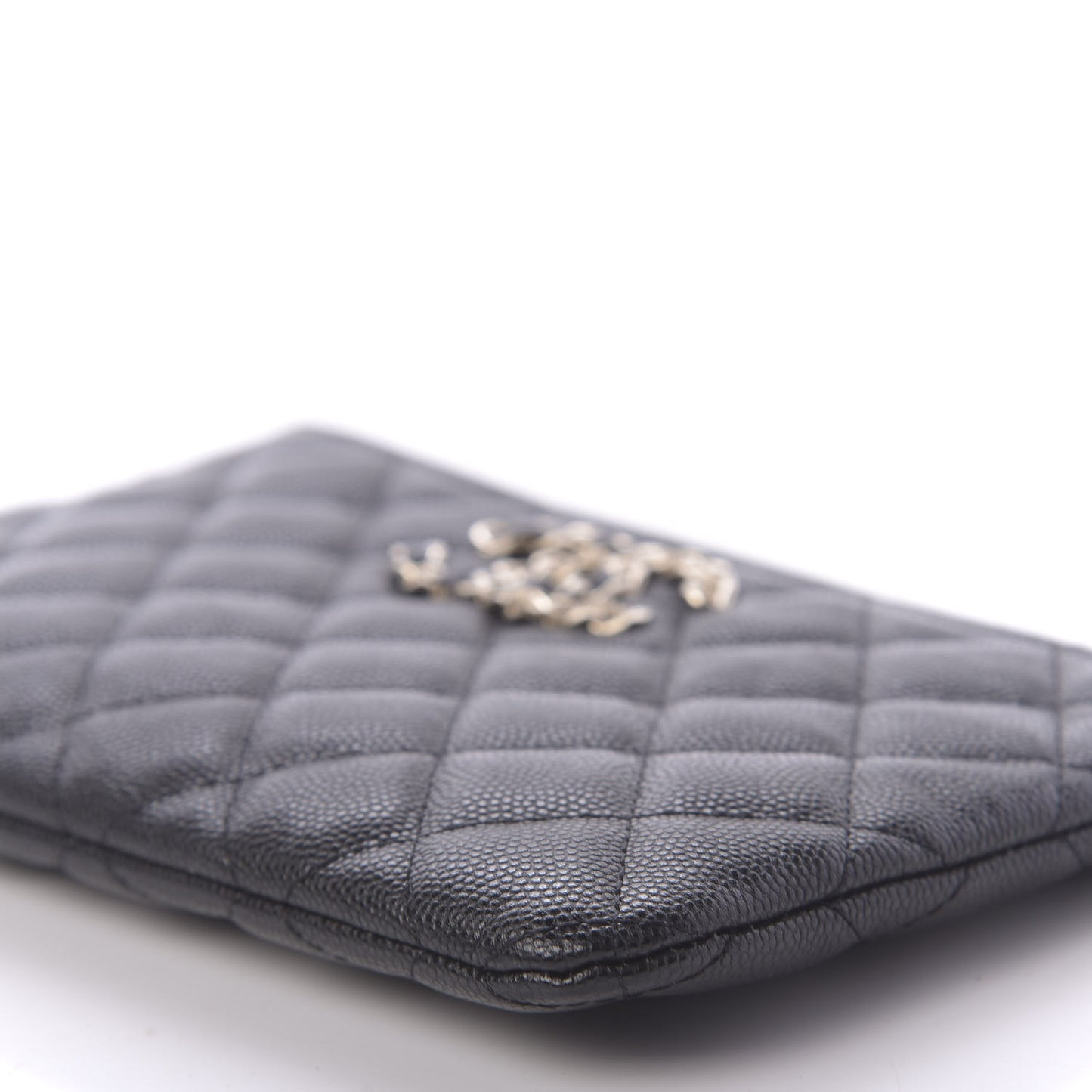 Caviar Quilted Small French New Wave CC Pouch Black