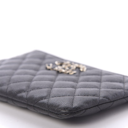 Chanel Caviar Quilted Small French New Wave CC Pouch Black 7 of 11