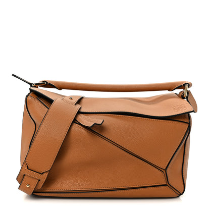 Loewe Calfskin Medium Puzzle Bag Tan 1 of 11