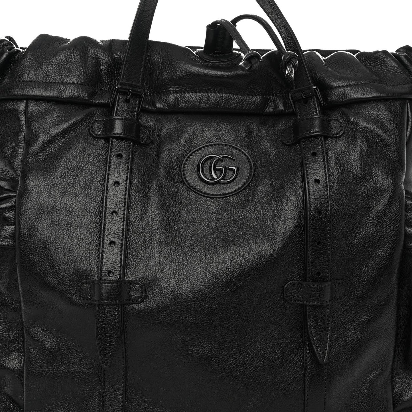 Piuma Lux Energy Monochrome Double G Drawstring Tote Black
