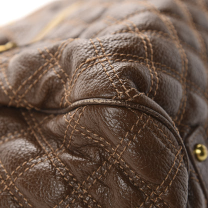 Marc Jacobs Calfskin Quilted Stam Brown 13 of 16
