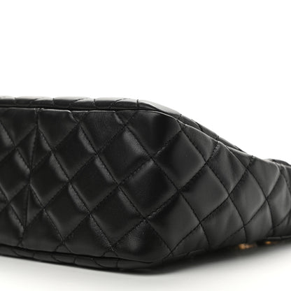 Chanel Lambskin Quilted Small Pearl Crush Hobo Black 10 of 11