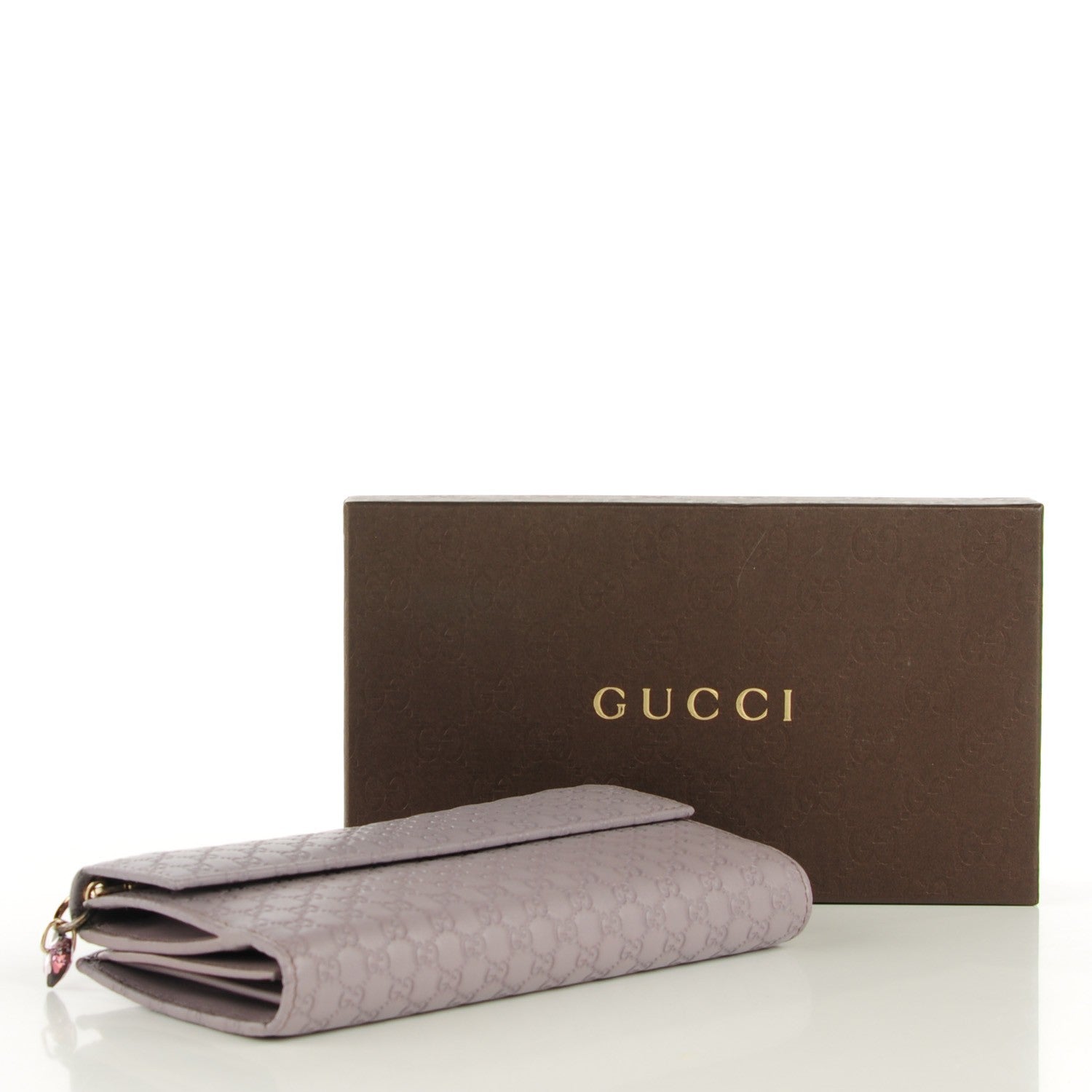 Gucci Patent Microguccissima Continental Wallet Lavender 4 of 8