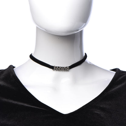Christian Dior Velvet Crystal J’Adior Choker Necklace Black 2 of 5