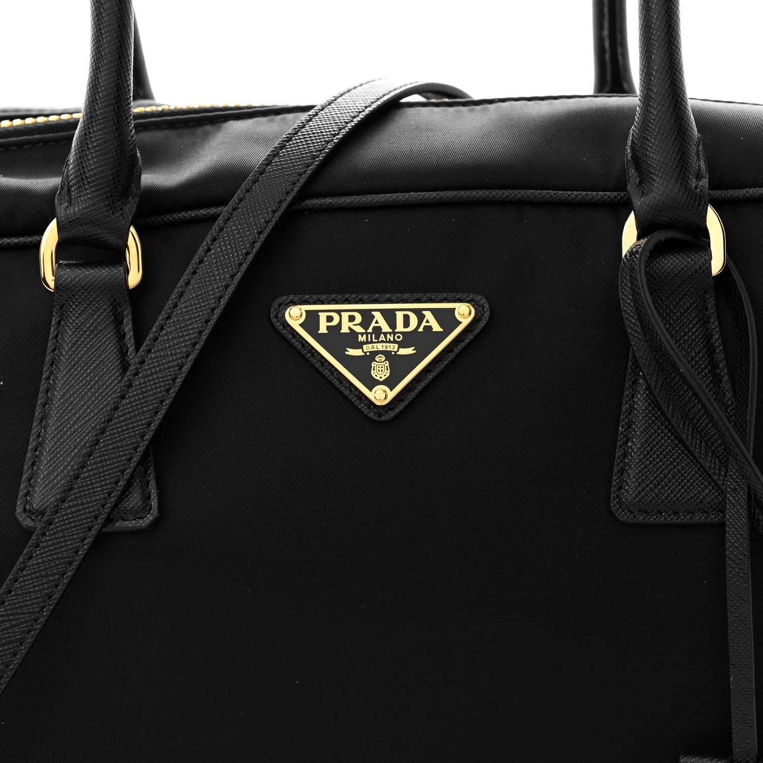 Prada Re-Nylon Saffiano Large Re-Edition 1978 Two Handle Bag Black 7 of 9