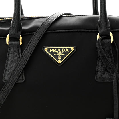 Prada Re-Nylon Saffiano Large Re-Edition 1978 Two Handle Bag Black 7 of 9