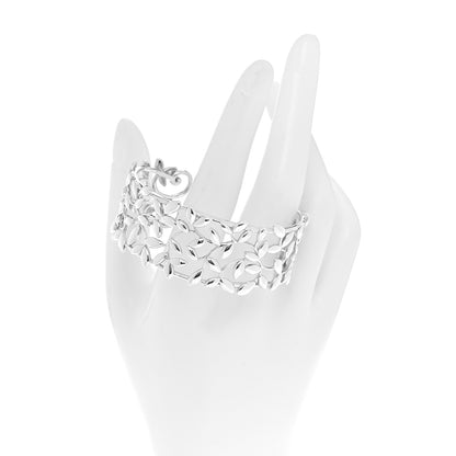 Tiffany Sterling Silver Paloma Picasso Olive Leaf Cuff Bracelet 2 of 5