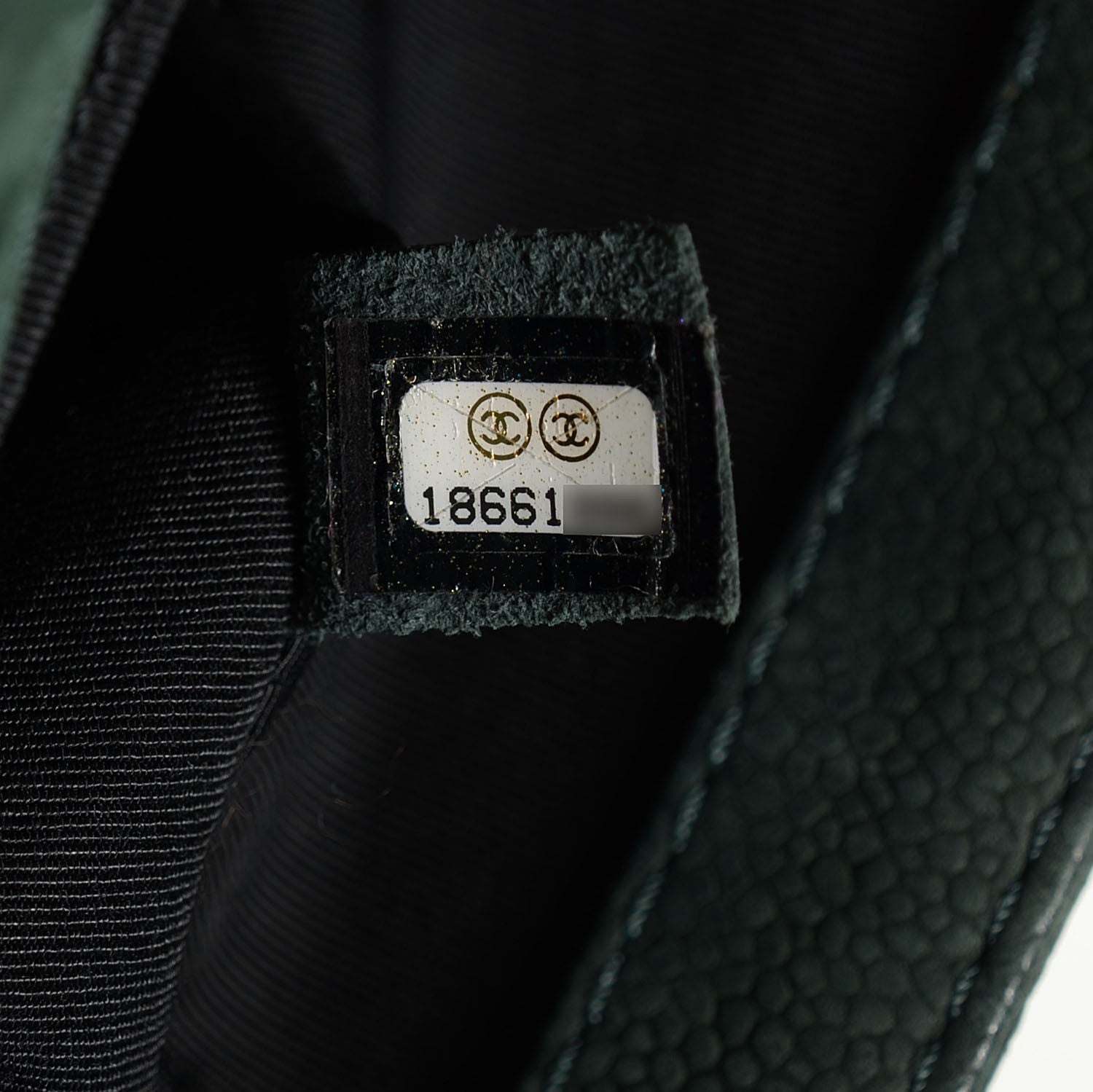 Chanel Iridescent Caviar Quilted Medium Boy Flap Dark Green 8 of 8