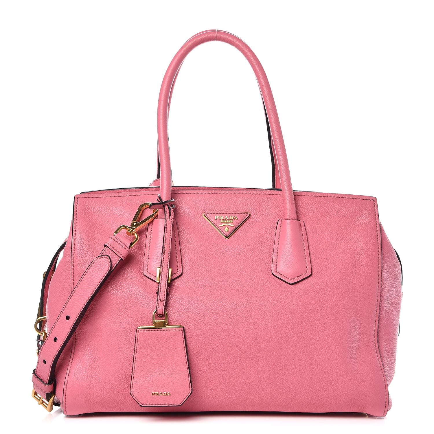 Prada Vitello Daino Tote Begonia 1 of 7