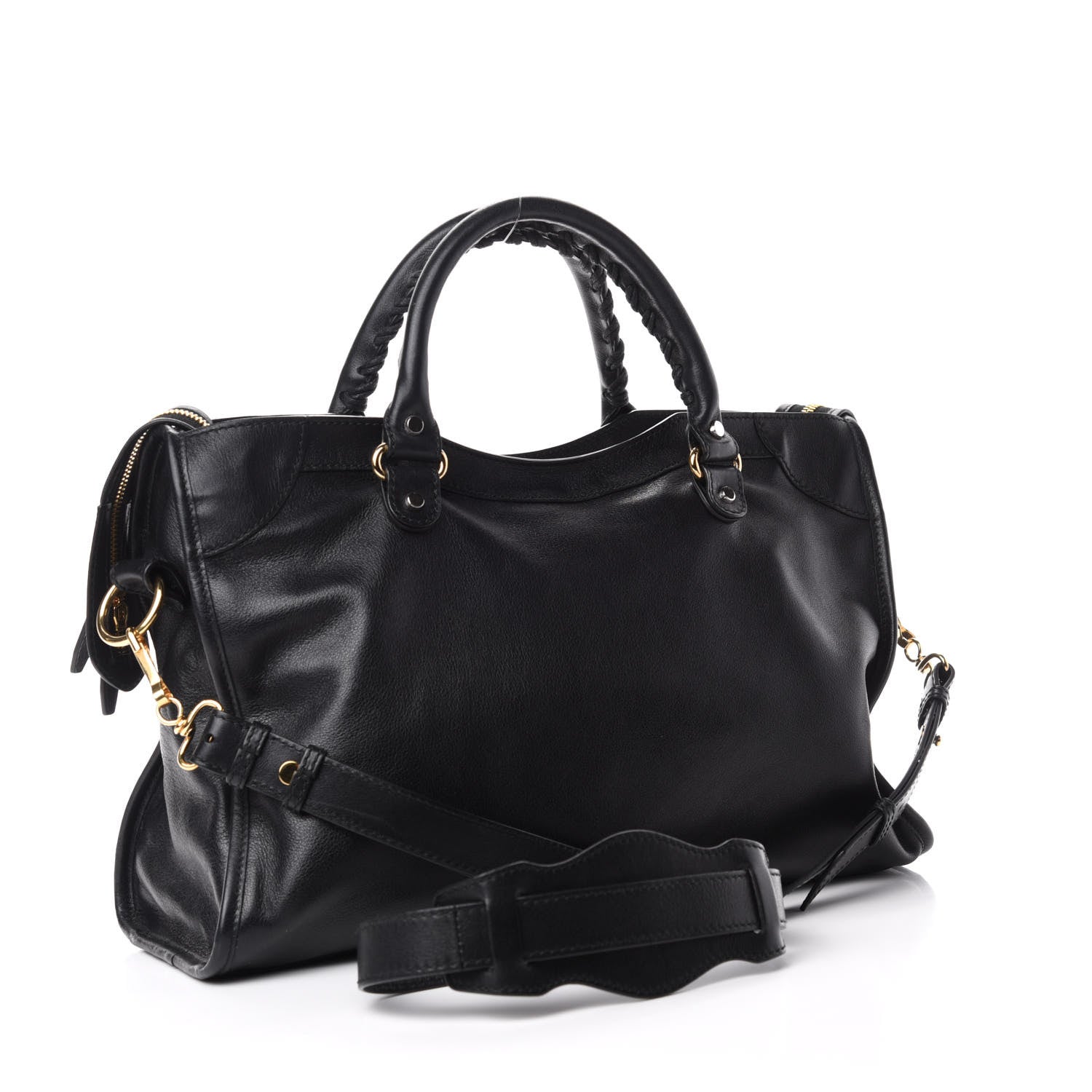 Balenciaga Veau Amp Plate Gold Hardware City Black 3 of 10