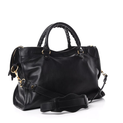 Balenciaga Veau Amp Plate Gold Hardware City Black 3 of 10