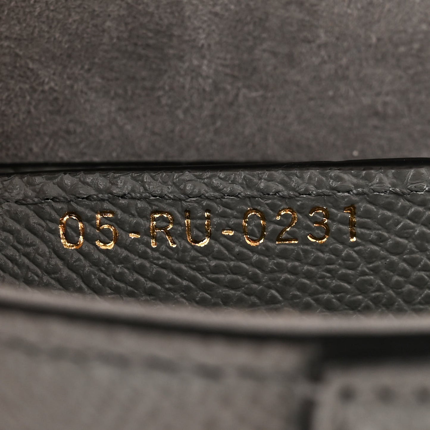Grained Calfskin Saddle Bag Grey