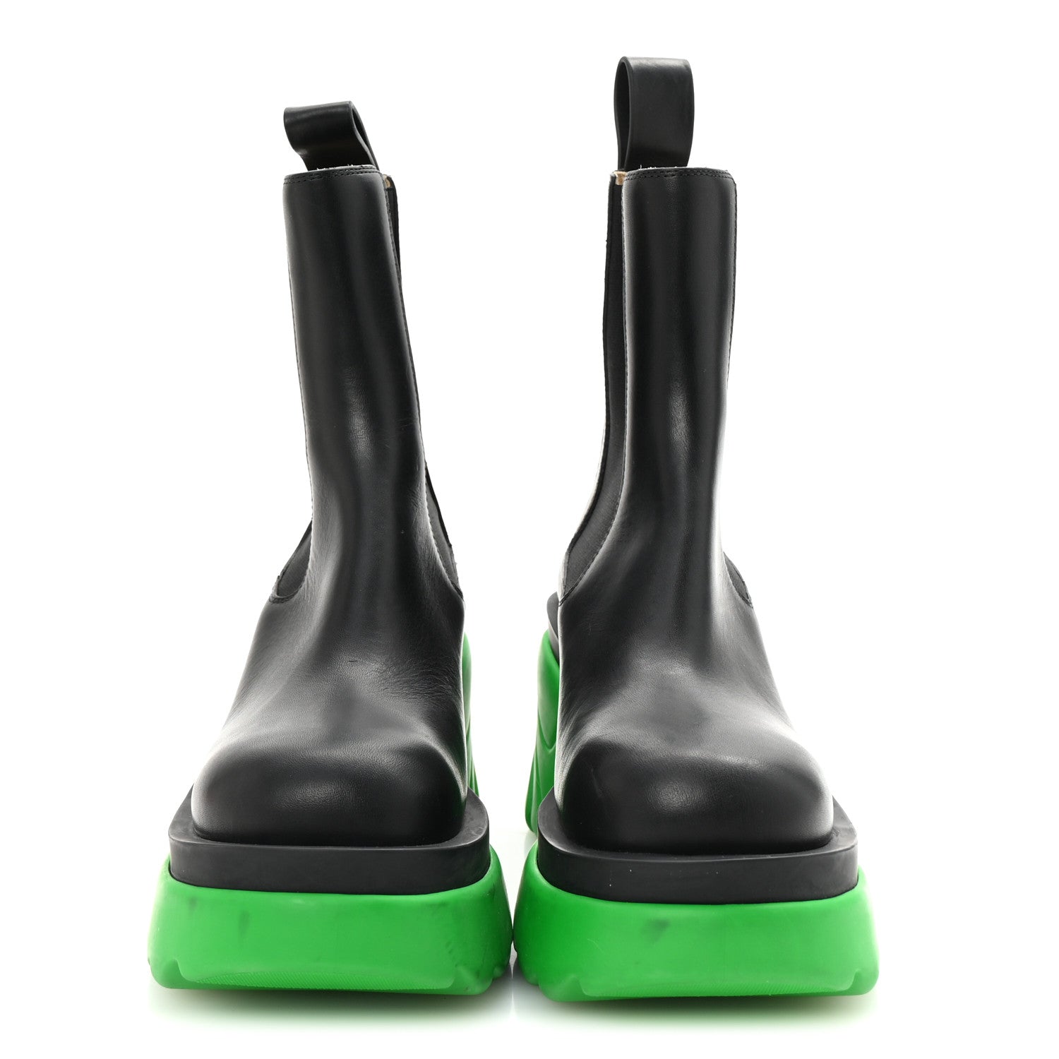 Bottega Veneta Calfskin The Flash Chelsea Boots 35.5 Black Grass