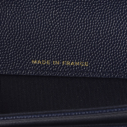 Chanel Caviar Quilted Flap Card Holder Wallet Navy Blue 7 of 8