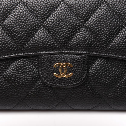Chanel Caviar Quilted Large Flap Wallet Black 13 of 14
