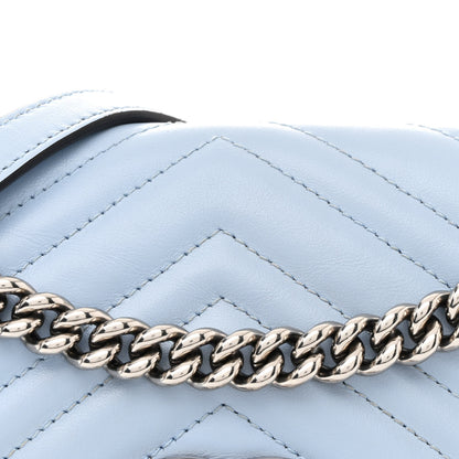 Gucci Calfskin Matelasse GG Marmont Shoulder Bag Porcelain Light Blue 8 of 10
