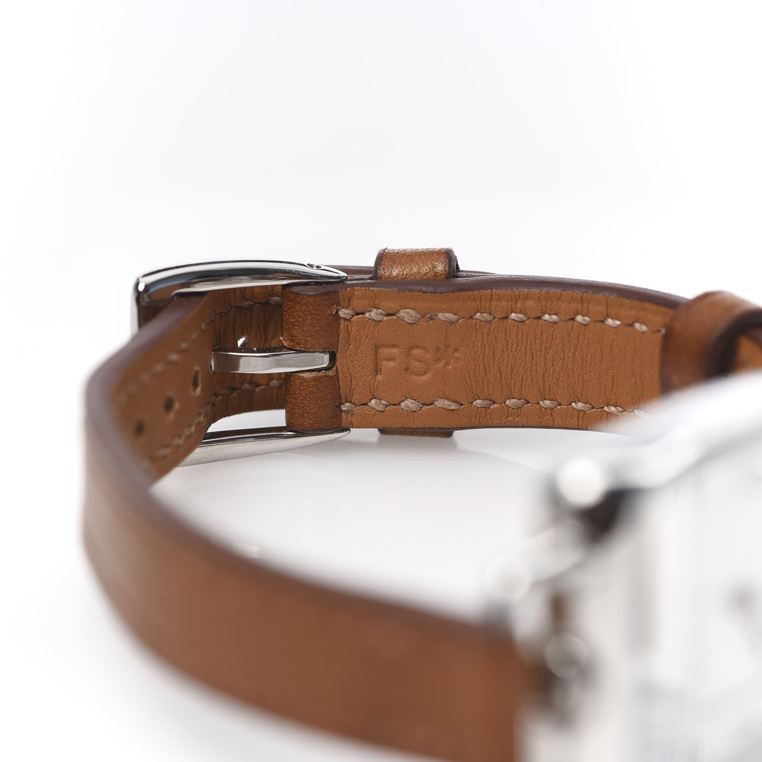 Hermes Stainless Steel Barenia 26mm Galop Quartz Watch Fauve 6 of 7