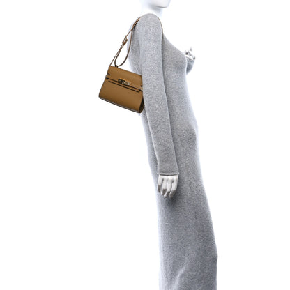 Saint Laurent Smooth Calfskin Mini Manhattan Shoulder Bag Natural Tan 2 of 12