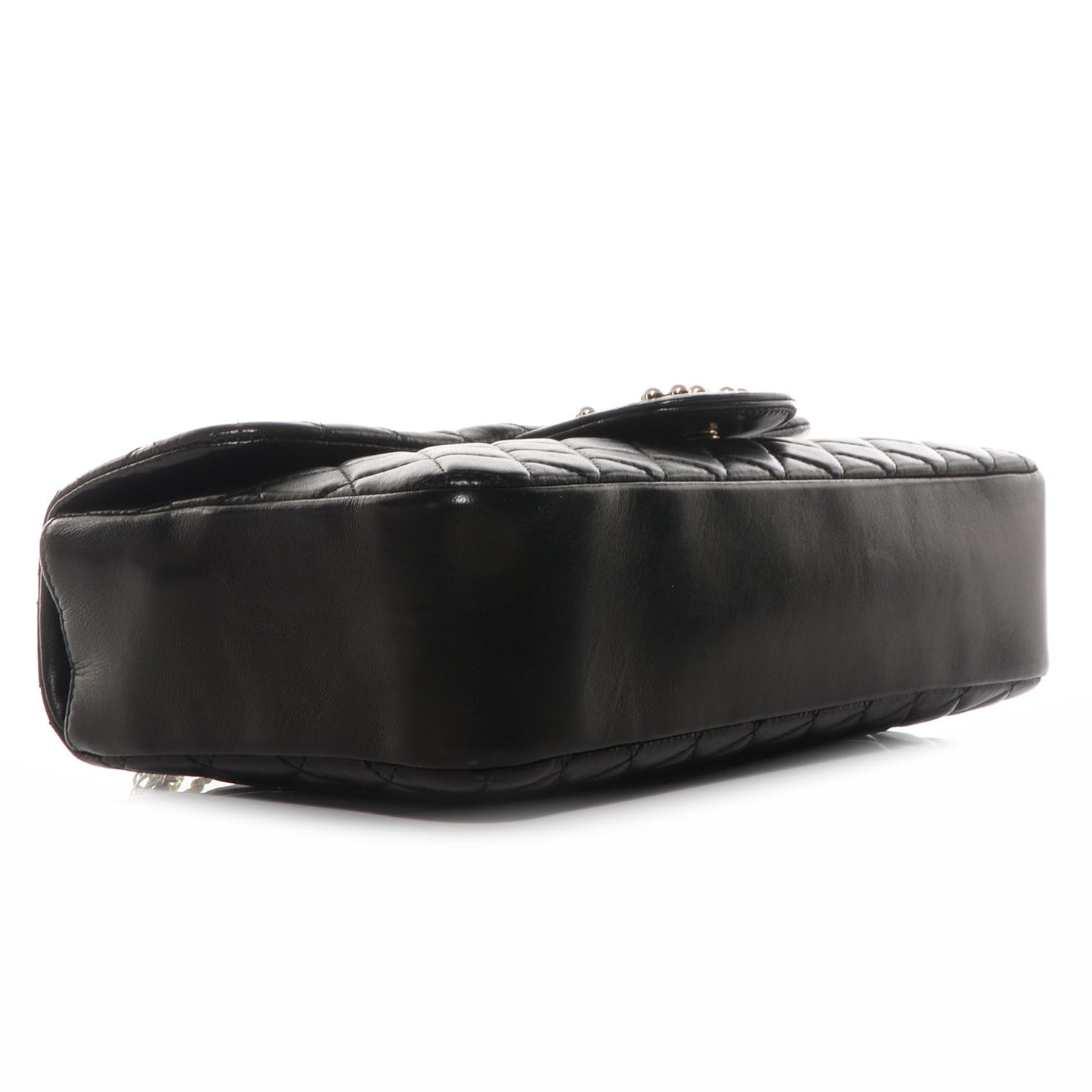 Lambskin Medium Westminster Pearl Flap Black