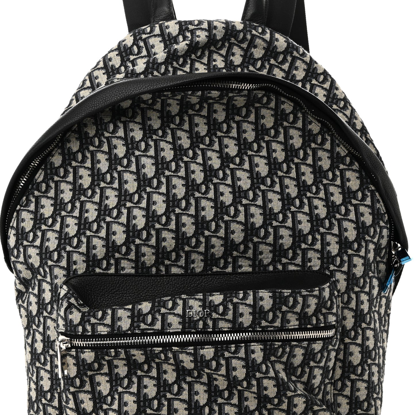 Oblique Calfskin Rider Backpack Beige Black